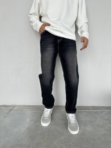 Erkek Boyfriend Yüksek Bel Bilek Boy Kot Pantolon Si̇yah - 36