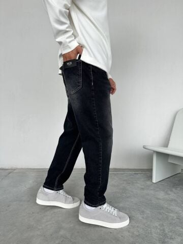 Erkek Boyfriend Yüksek Bel Bilek Boy Kot Pantolon Si̇yah - 36