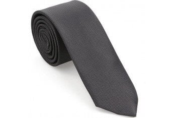 Erkek Füme Armürlü Mendilli Kravat Füme