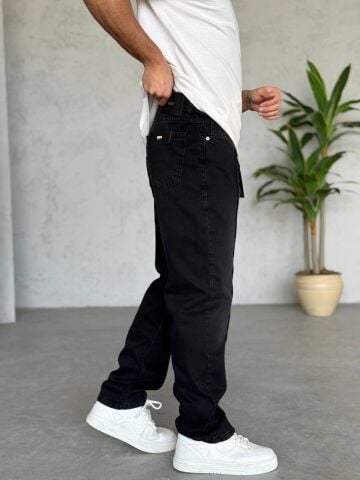 Erkek Baggy Dikiş Detaylı Kot Pantolon L