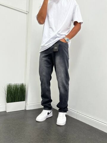 Erkek Baggy Taşlamalı Çep Yırtık Detaylı Baggy Kot Pantolon