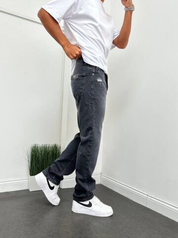 Erkek Baggy Taşlamalı Çep Yırtık Detaylı Baggy Kot Pantolon