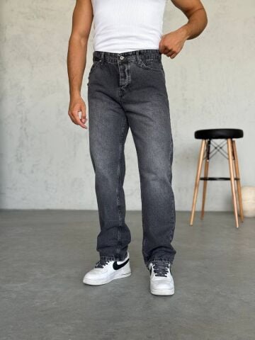 Erkek Baggy Taşlamalı Çep Yırtık Detaylı Baggy Kot Pantolon 36