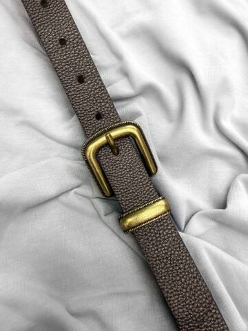 Erkek Old Money Kahve Demir Kemer L