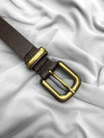 Erkek Old Money Kahve Demir Kemer L