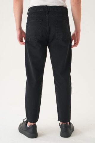 Normal Bel Boyfriend Jean | Bol Kesim Erkek Kot Pantolon Siyah 2 - 31