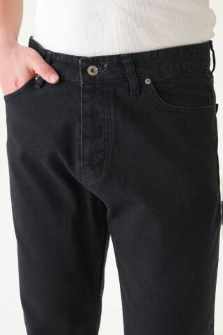 Normal Bel Boyfriend Jean | Bol Kesim Erkek Kot Pantolon Siyah 2 - 31