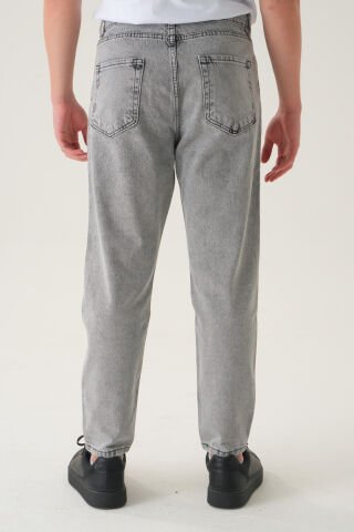 Normal Bel Boyfriend Jean | Bol Kesim Erkek Kot Pantolon Gri - 36