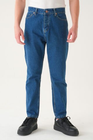 Normal Bel Boyfriend Jean | Bol Kesim Erkek Kot Pantolon Lacivert - 29