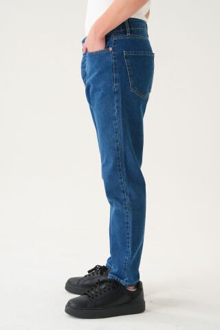 Normal Bel Boyfriend Jean | Bol Kesim Erkek Kot Pantolon Lacivert - 33