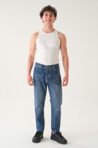 Normal Bel Detaylı Boyfriend Jean | Bol Kesim Erkek Kot Pantolon 36