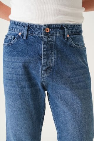 Normal Bel Detaylı Boyfriend Jean | Bol Kesim Erkek Kot Pantolon 36