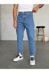 Erkek Boyfriend Yüksek Bel Bilek Boy Kot Pantolon