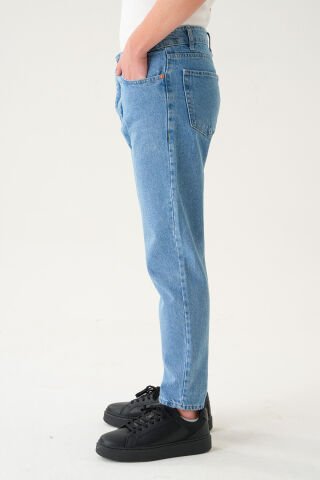 Normal Bel Boyfriend Jean | Bol Kesim Erkek Kot Pantolon Mavi̇ - 36