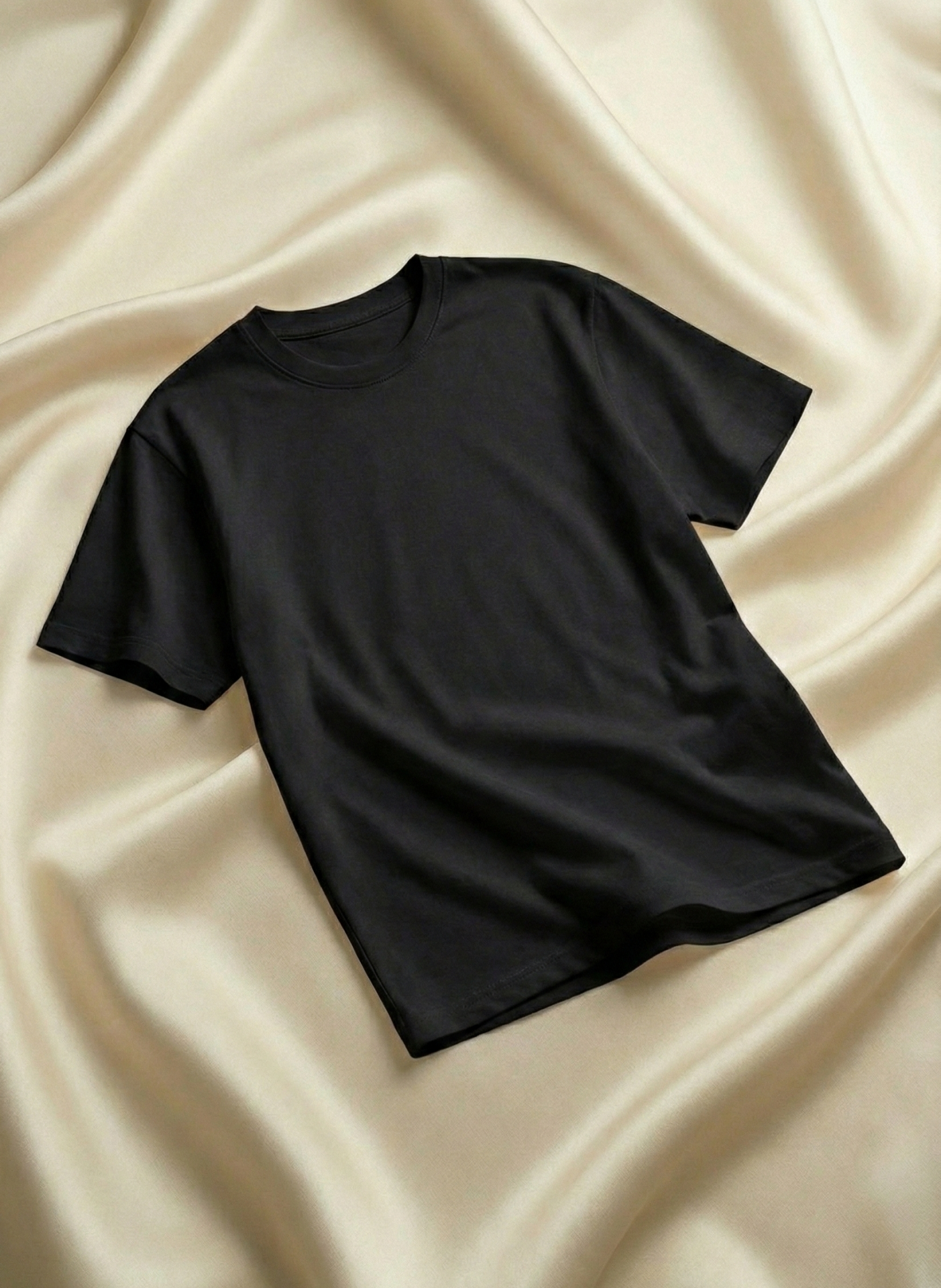 Siyah Premium Oversize Basic T-shirt Gambocci Essential Siyah - 2XL