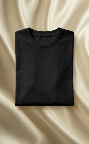 Siyah Premium Oversize Basic T-shirt Gambocci Essential Siyah - 2XL