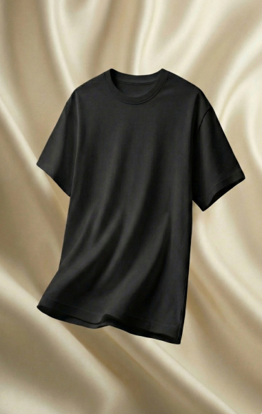 Siyah Premium Oversize Basic T-shirt Gambocci Essential Siyah - 2XL