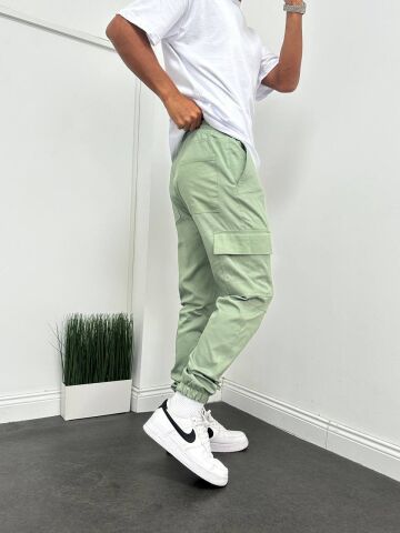 Erkek Paça Lastikli Kargo Cep İpli Jogger Pantolon XL