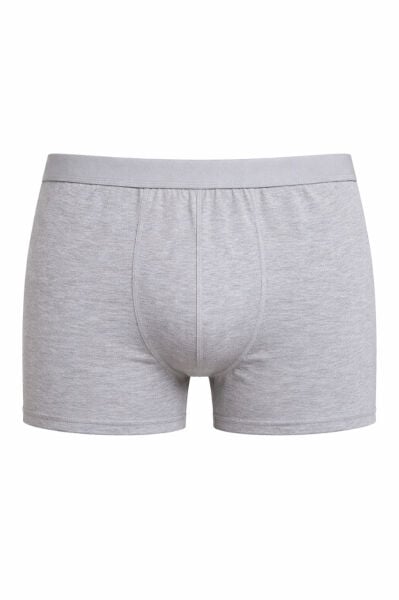 Erkek %95 Pamuklu Basic Düz Boxer 5'li Gri̇ - 2XL