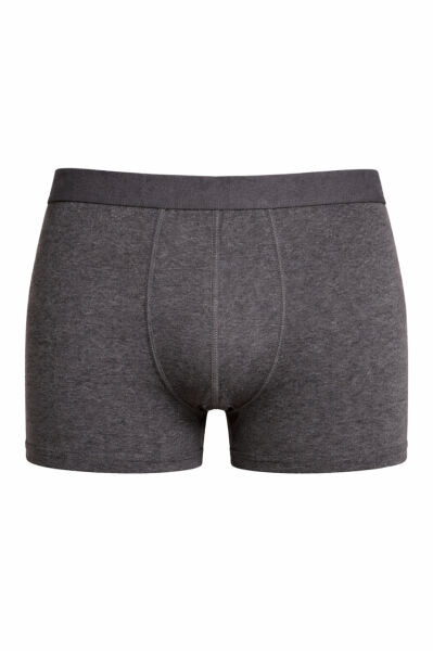 Erkek %95 Pamuklu Basic Düz Boxer 5'li Füme - 2XL