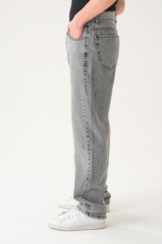 Normal Bel Baggy Jean | Bol Kesim Erkek Kot Pantolon Gri̇ - 31