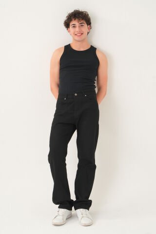 Normal Bel Baggy Jean | Bol Kesim Erkek Kot Pantolon Si̇yah - 34