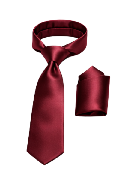 Unisex Saten İnce Kravat Bordo