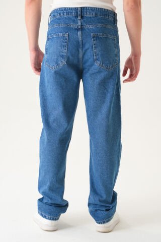 Normal Bel Baggy Jean | Bol Kesim Erkek Kot Pantolon Laci̇vert - 36