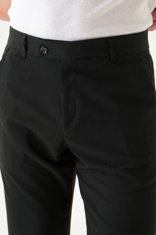 Likralı Kumaş | Slim Fit Erkek Pantolon Si̇yah - 38
