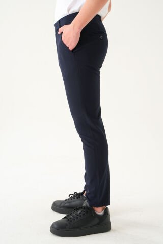 Likralı Kumaş | Slim Fit Erkek Pantolon Lacivert - 33
