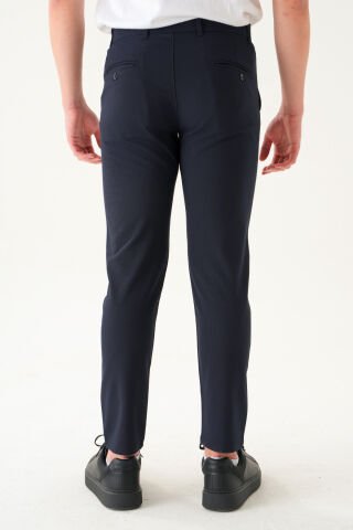 Likralı Kumaş | Slim Fit Erkek Pantolon Lacivert - 36