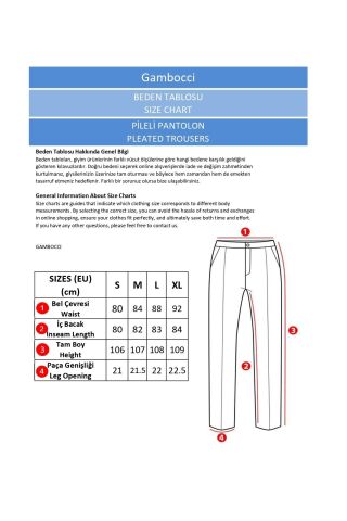 Erkek Baggy Geniş Rahat Pileli Beli Lastikli Kumaş pantolon Lacivert - XL