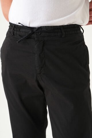 Likralı İpli Gabardin Kumaş | Slim Fit Erkek Pantolon