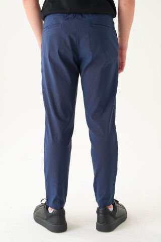 Kemersiz Kumaş | Slim Fit Erkek Pantolon Lacivert - M