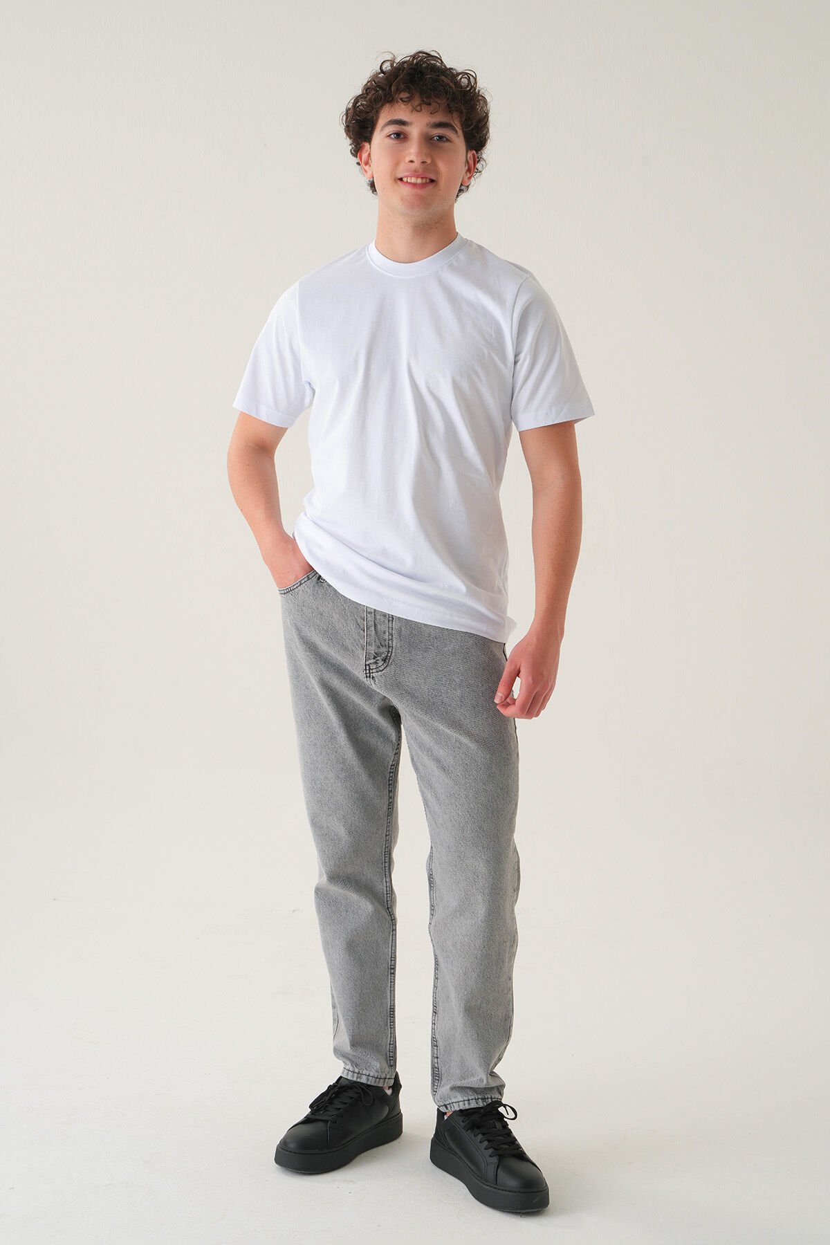 Regular Fit T-shirt | Basic Erkek Beyaz - L