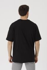 Oversize Unisex Siyah Basic T-shirt Siyah - XL
