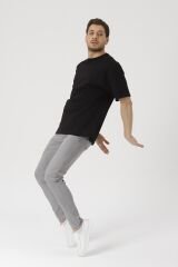 Oversize Unisex Siyah Basic T-shirt Siyah - XL