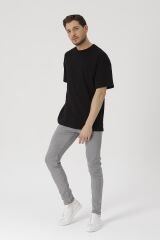 Oversize Unisex Siyah Basic T-shirt Siyah - XL