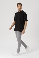 Oversize Unisex Siyah Basic T-shirt Siyah - XL