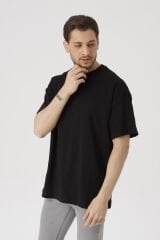 Oversize Unisex Siyah Basic T-shirt Siyah - S