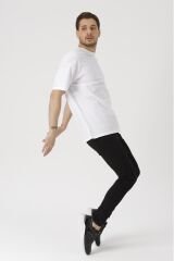 Oversize Unisex Siyah Basic T-shirt Beyaz - L