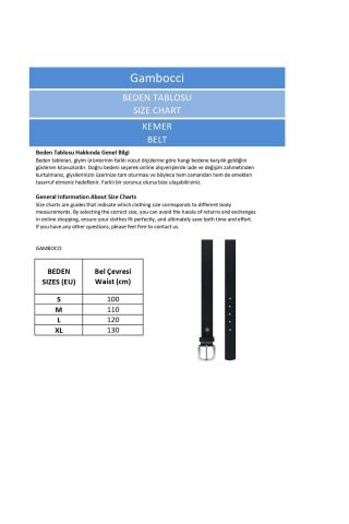 Erkek Suni Deri İnce Kumaş Pantolon Kemeri Desenli Siyah - M