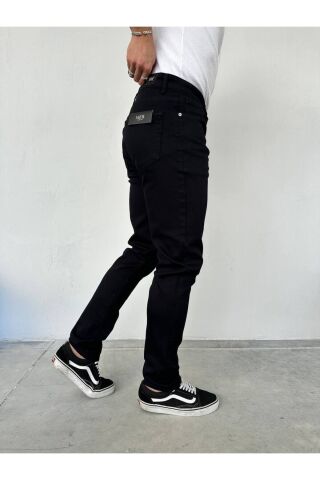 Erkek Regular Normal Kalıp Likralı Kot pantolon Siyah - 40