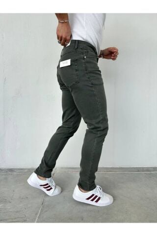 Erkek Regular Normal Kalıp Likralı Kot pantolon Gri - 34
