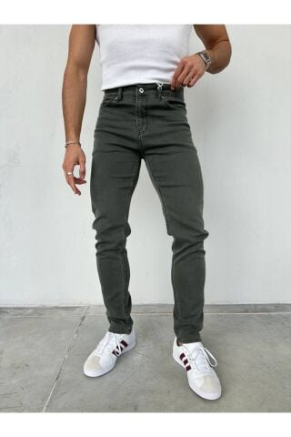 Erkek Regular Normal Kalıp Likralı Kot pantolon Gri - 34