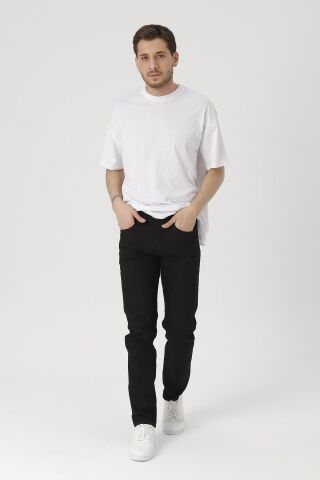 Erkek Normal Kalıp Siyah Kot Pantolon Siyah - 38/32